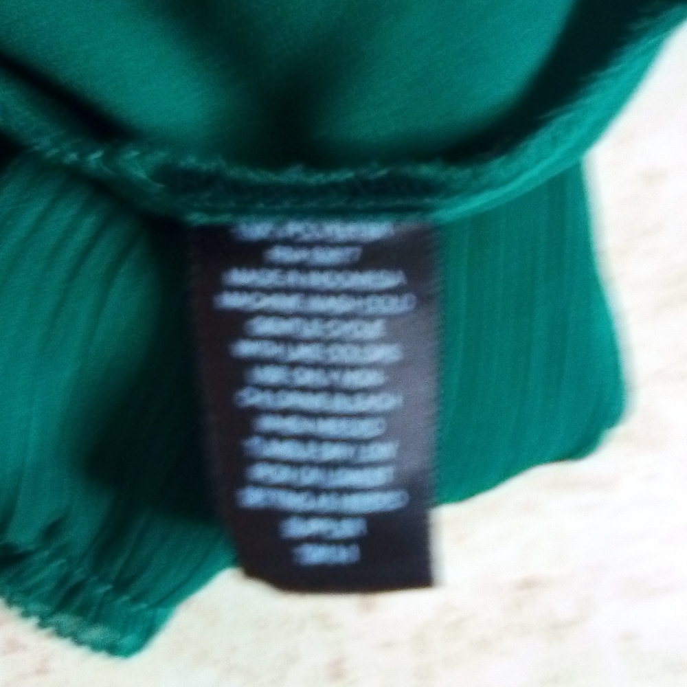Worthington Emerald Green Semi Sheer Keyhole Blouse - Picture 11 of 12